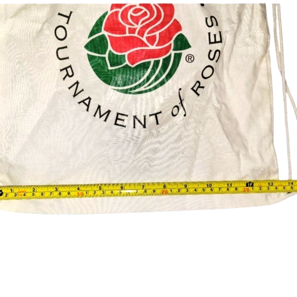 Official PasadenaTournament Of Roses Canvas Drawstring Backpack NWOT - Picture 4 of 5